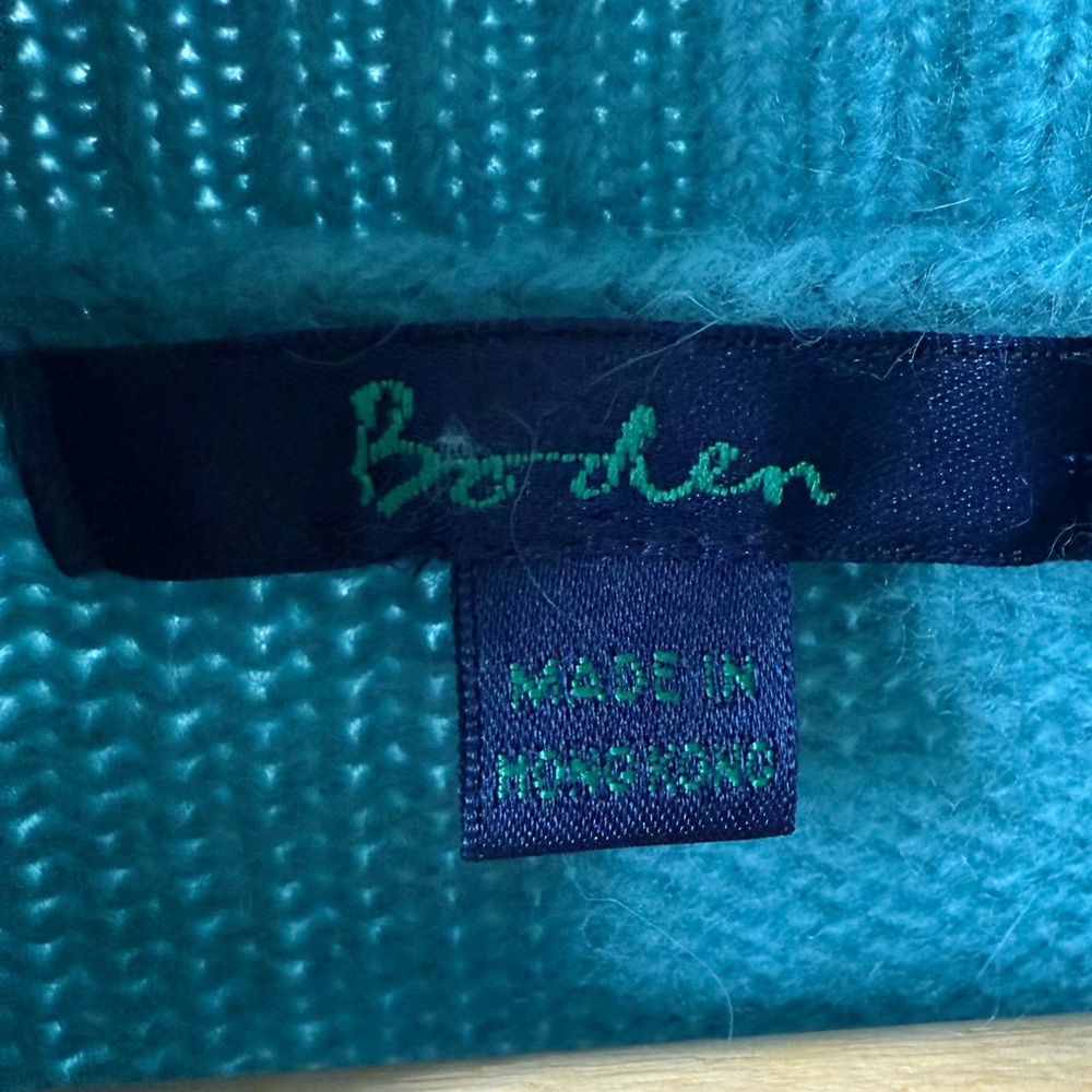 BODEN‎ Babydoll Sweater Turtleneck Y2K Wool Angora Rabbit Hair Soft Cozy Girly M - Picture 5 of 5